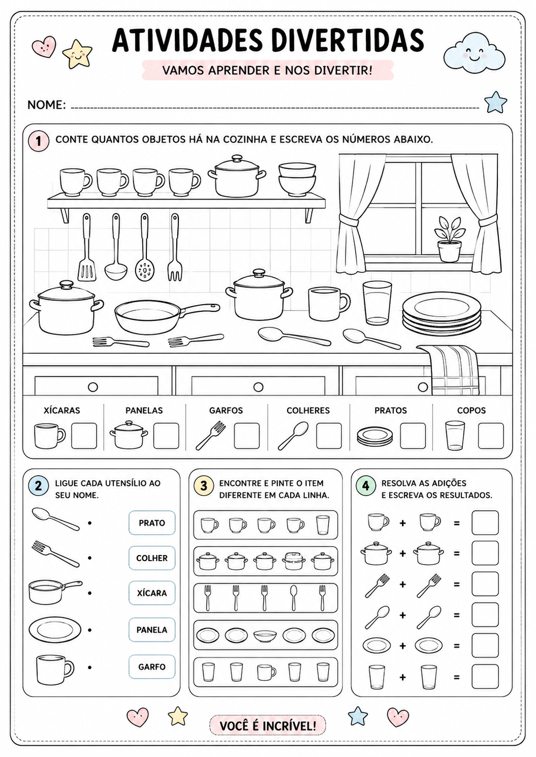 Exercício anti-tédio 6 — tema cozinha
